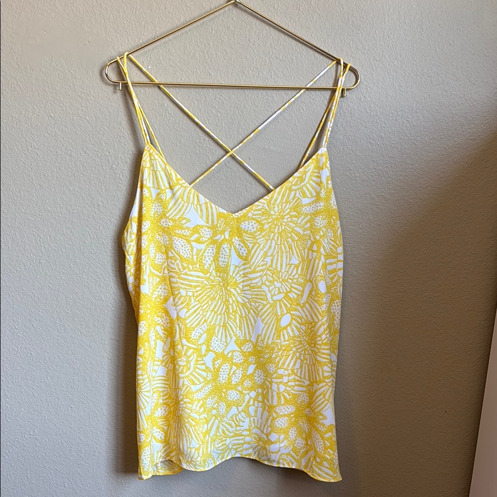 H&M Yellow and White Backless Camisole